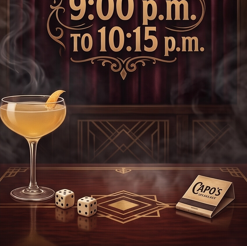 Cocktails at Capo's Speakeasy
